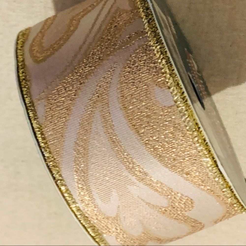 Trim A Tree | Ribbon | Blushing Glow Brocade